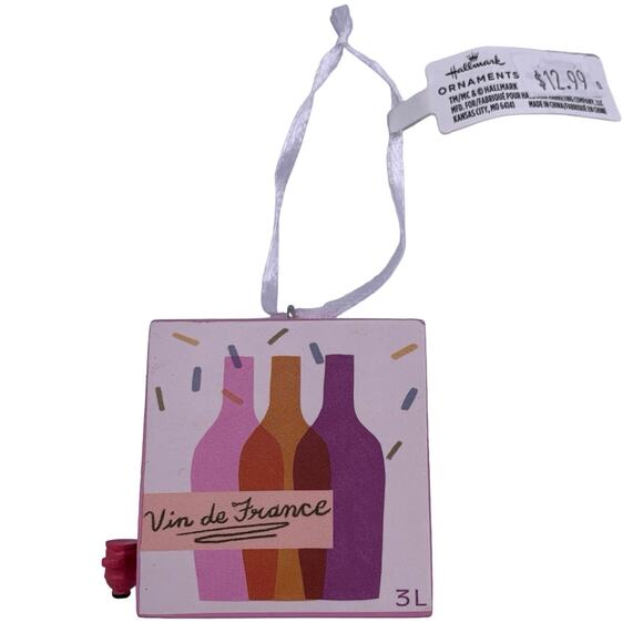 Hallmark Vin de France (1HGO3267) Wine Lover Christmas Valentine Ornament NWT - Picture 1 of 6